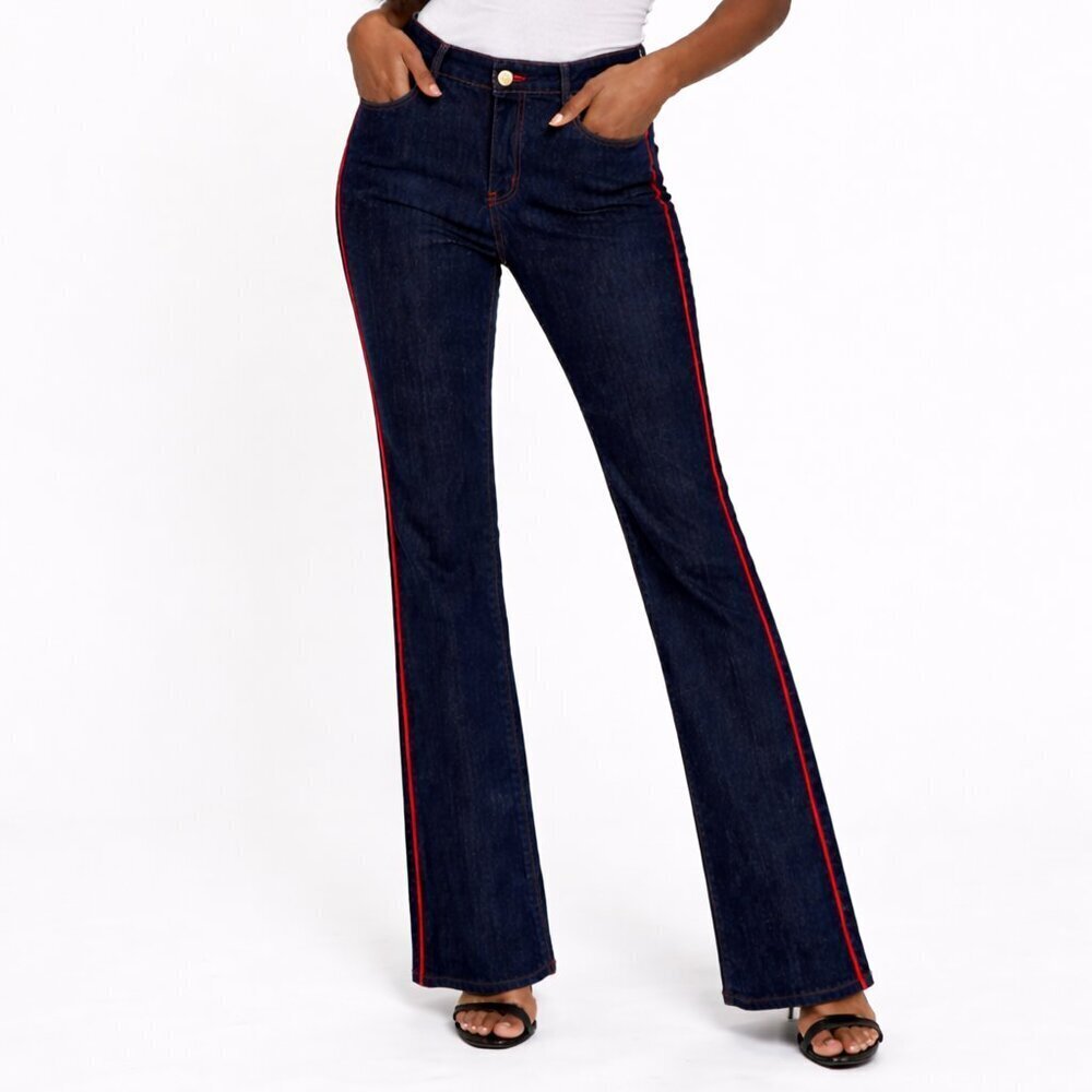 Crest Jeans – Size 5/6 – Like New, Never Worn – Dark Wash Denim with Red Detail